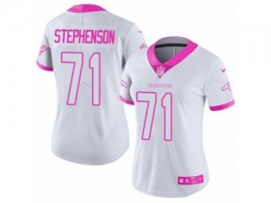 Women Nike Denver Broncos #71 Donald Stephenson Limited White-Pink Rush Fashion NFL Jersey