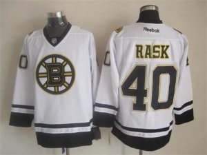 NHL Boston Bruins #40 Tuukka Rask White Fashion Stitched Jerseys