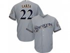 Youth Milwaukee Brewers #22 Matt Garza Grey Cool Base Stitched MLB Jersey