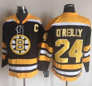Boston Bruins #24 Terry O\'Reilly Black Yellow CCM Throwback New Stitched NHL Jersey
