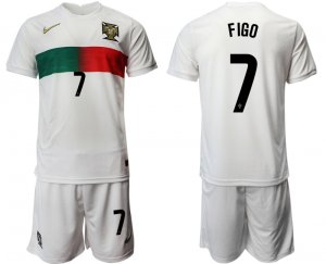 Portugal# 7 FIGO Away 2022 FIFA World Cup Qatar Soccer Jersey