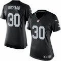 Womens Nike Oakland Raiders #30 Jalen Richard Limited Black Team Color NFL Jersey