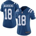 Women's Nike Indianapolis Colts #18 Peyton Manning Limited Royal Blue Rush NFL Jersey