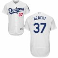 Men's Majestic Los Angeles Dodgers #37 Brandon Beachy White Flexbase Authentic Collection MLB Jersey