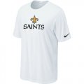 Nike New Orleans Saints Authentic Logo T-Shirt White