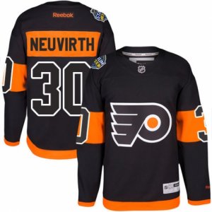 Mens Reebok Philadelphia Flyers #30 Michal Neuvirth Authentic Black 2017 Stadium Series NHL Jersey