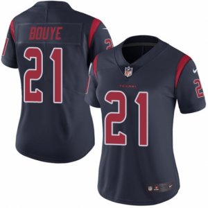 Women\'s Nike Houston Texans #21 A.J. Bouye Limited Navy Blue Rush NFL Jersey