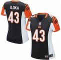 Womens Nike Cincinnati Bengals #43 George Iloka Game Black Team Color NFL Jersey