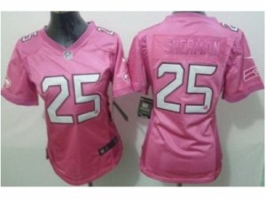 Nike Women Seattle Seahawks 25 Richard Sherman Pink Love NFL Jerseys