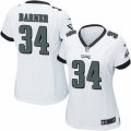 Women's Nike Philadelphia Eagles #34 Kenjon Barner Limited White NFL Jersey