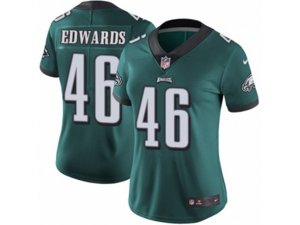 Women Nike Philadelphia Eagles #46 Herman Edwards Vapor Untouchable Limited Midnight Green Team Color NFL Jersey