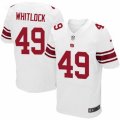 Mens Nike New York Giants #49 Nikita Whitlock Elite White NFL Jersey