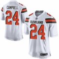 Mens Nike Cleveland Browns #24 Ibraheim Campbell Game White NFL Jersey