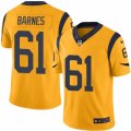 Mens Nike Los Angeles Rams #61 Tim Barnes Limited Gold Rush NFL Jersey