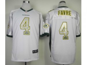 Nike nfl jerseys green bay packers #4 favre white[Elite drift fashion]
