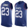 Nike New York Giants #23 Rashad Jennings Royal Blue Team Color Men Stitched NFL Limited Tank Top Jersey