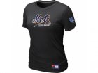 women New York Mets Nike Black Short Sleeve Practice T-Shirt