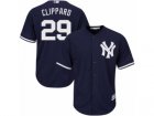 Mens Majestic New York Yankees #29 Tyler Clippard Replica Navy Blue Alternate MLB Jersey