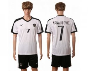 Austria #7 Arnautovic White Away Soccer Country Jersey