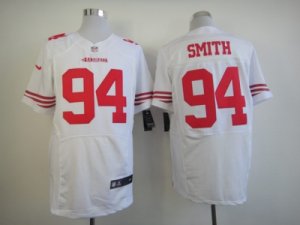 Nike San Francisco 49ers #94 Justin Smith White Jersey(Elite)