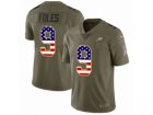 Men Nike Philadelphia Eagles #9 Nick Foles Limited Olive USA Flag 2017 Salute to Service NFL Jersey