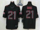 2013 Super Bowl XLVII NEW San Francisco 49ers 21 Gore Black Jerseys(Impact Limited)