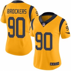 Women\'s Nike Los Angeles Rams #90 Michael Brockers Limited Gold Rush NFL Jersey