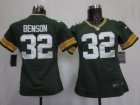 Nike Women Green Bay Packers #32 Cedric Benson Green Jerseys