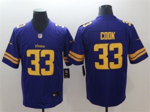 Nike Vikings #33 Dalvin Cook Purple Color Rush Limited Jersey