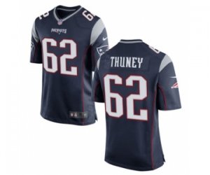 Mens Nike New England Patriots #62 Joe Thuney Game Navy Blue Team Color NFL Jersey