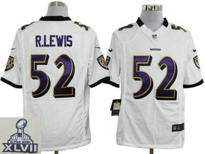 2013 Super Bowl XLVII NEW Baltimore Ravens #52 R.Lewis White Game NEW jerseys