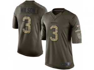 Nike Seattle Seahawks #3 Russell Wilson Green Jerseys(Salute To Service Limited)