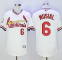 St.Louis Cardinals #6 Stan Musial White Flexbase Authentic Collection Cooperstown Stitched Baseball Jersey