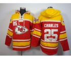 Nike nfl jerseys kansas city chiefs #25 charles red-yellow[pullover hooded sweatshirt]