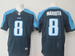 Nike Tennessee Titans #8 Marcus Mariota Dark Blue Jerseys(Elite)