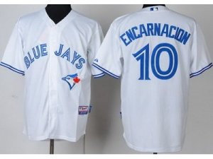 MLB Toronto Blue Jays #10 Edwin Encarnacion white(Cool Base)