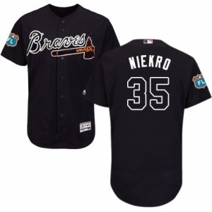 Men\'s Majestic Atlanta Braves #35 Phil Niekro Blue Flexbase Authentic Collection MLB Jersey