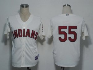 MLB Cleveland Indians #55 Carmona Cream[Cool Base]