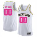 University Of Michigan White 2018 Breast Cancer Awareness Mens Customized College