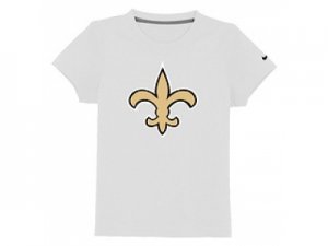 nike orleans saints authentic logo youth T-Shirt white
