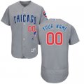 2016 Men Chicago Cubs Majestic Gray Flexbase Authentic Collection Custom Jersey