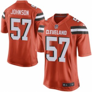 Men\'s Nike Cleveland Browns #57 Cam Johnson Game Orange Alternate NFL Jersey