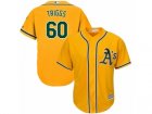 Youth Majestic Oakland Athletics #60 Andrew Triggs Authentic Gold Alternate 2 Cool Base MLB Jersey