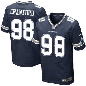 Nike Dallas Cowboys #98 Tyrone Crawford Navy Blue Jerseys(Elite)