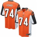 Men's Nike Cincinnati Bengals #74 Jake Fisher Game Orange Alternate NFL Jersey