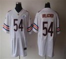 Nike Bears #54 Brian Urlacher White With Hall of Fame 50th Patch NFL Elite Jersey