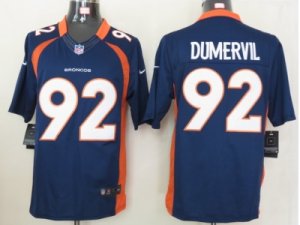 Nike NFL Denver Broncos #92 Elvis Dumervil Blue Jerseys(Limited)