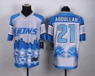 Nike Detroit Lions #21 Abdullah Blue jerseys(Elite Noble Fashion)