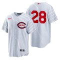 Reds #28 Austin Romine White Nike 2022 Field of Dreams Cool Base Jersey