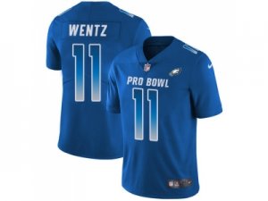 Nike Philadelphia Eagles #11 Carson Wentz Royal Men Stitched NFL Limited NFC 2018 Pro Bowl Jersey